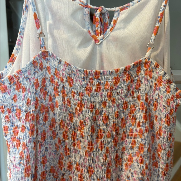 Japna Floral Maxi Dress with Orange and Pink Accents - Picture 9 of 14